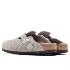 Birkenstock Women's Narrow Boston Suede Embossed - Corduroy Stone Coin -Birkenstock Store Women s Narrow Boston Suede Corduroy Stone Coin 1026211 08 06 23 Feature VR 6
