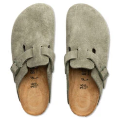 Birkenstock Women's Narrow Boston - Thyme -Birkenstock Store Women s Narrow Boston Thyme 1024714 06 21 23 Feature VR 6