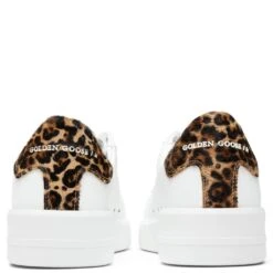 Golden Goose Purestar Sneakers - White/Brown Leo -Birkenstock Store golden goose sneaker pure star whitebrown leo 4