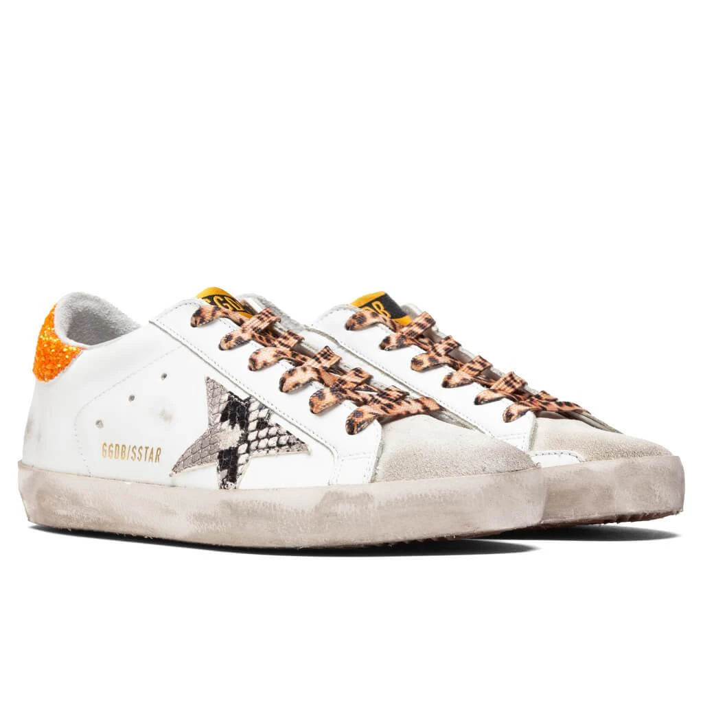 Golden Goose Women's Super-Star Sneakers - White/Rock Snake/Orange 4 Golden Goose Women's Super-Star Sneakers - White/Rock Snake/Orange - Image 2
