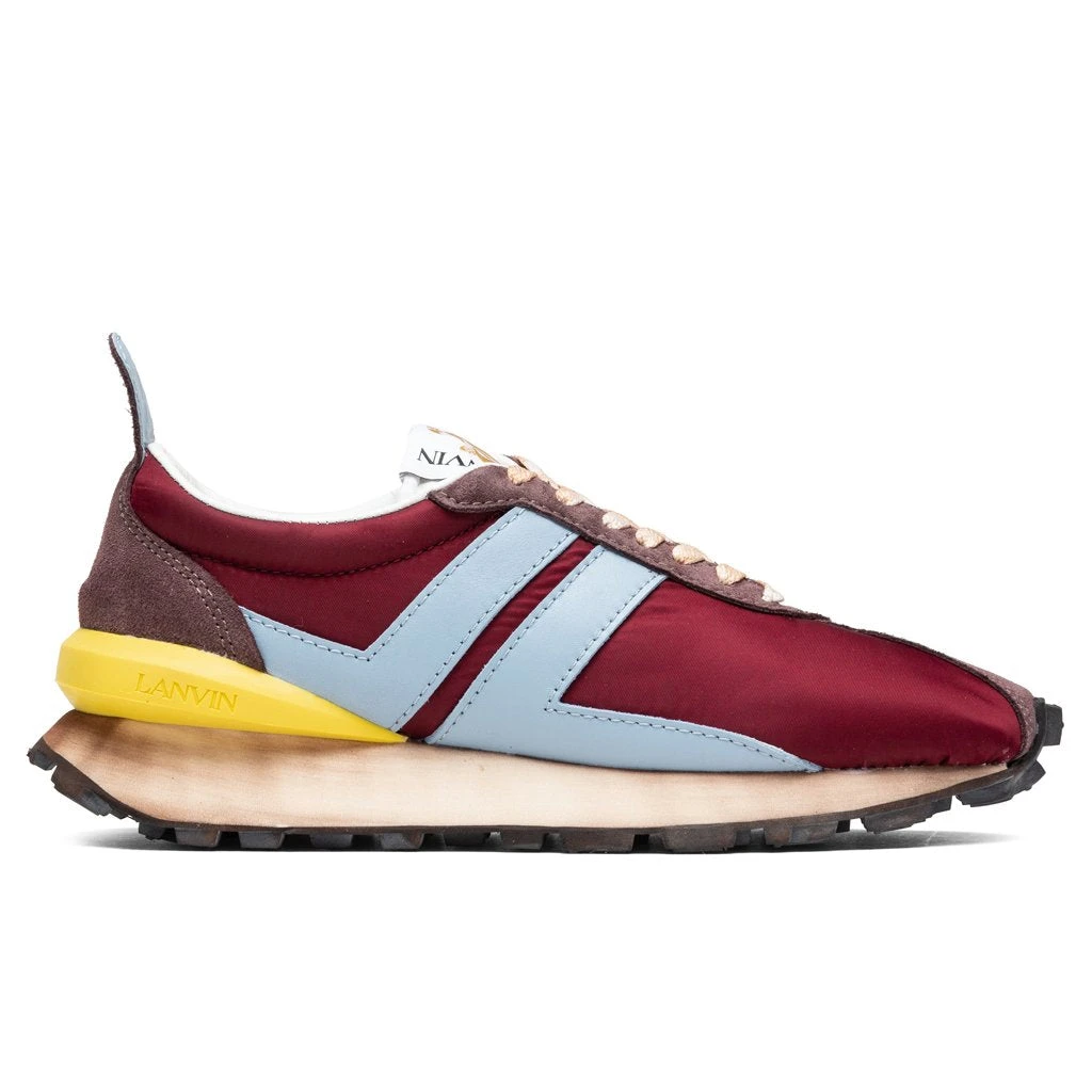 Lanvin Nylon Running Sneaker - Burgundy/Light Blue 3 Lanvin Nylon Running Sneaker - Burgundy/Light Blue