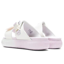 Puma Women's Suede Mayu Sandal Summer Camp - Pristine/Lavender Fog -Birkenstock Store temp 09 17 22 Feature DV 3