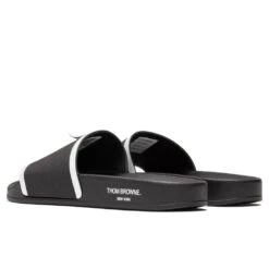 Rubber Pool Slide - Black -Birkenstock Store thom browne rubber pool slide black 3