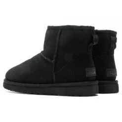 Ugg Women's Classic Mini II Boot - Black -Birkenstock Store ugg womens classic mini ii boot black 3